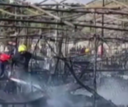 آتش‌ سوزی در بازار هزارگل