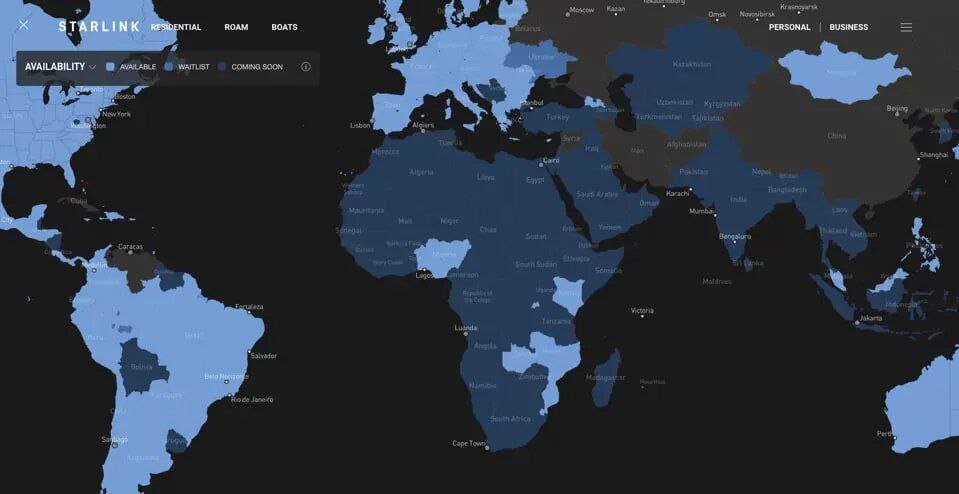 قطع شدن اینترنت ماهواره‌ای استارلینک در برخی کشورها