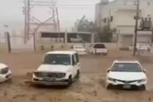 بارش شدید باران در عربستان