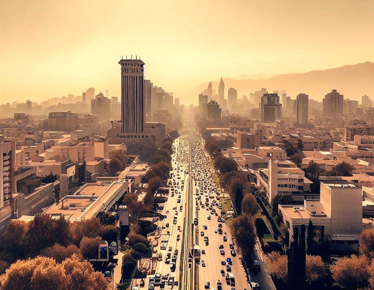 ماشینی با 50 کیلو روکش طلا در خیابانهای تهران