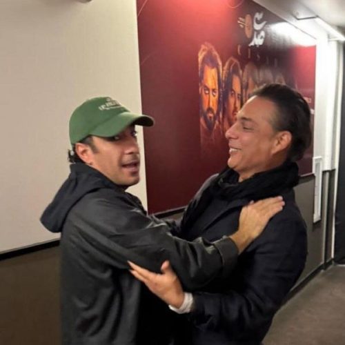 نوید محمدزاده و پیمان معادی,دیدار نوید محمدزاده و پیمان معادی در پشت صحنه کنسرت در آمریکا