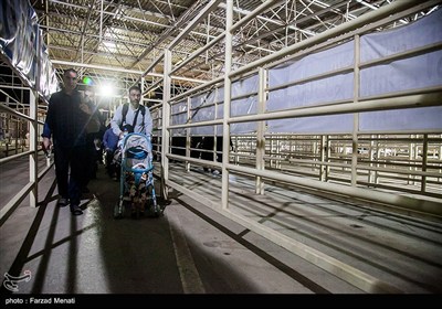عبور شبانه زائران اربعین حسینی از مرز خسروی