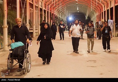 عبور شبانه زائران اربعین حسینی از مرز خسروی
